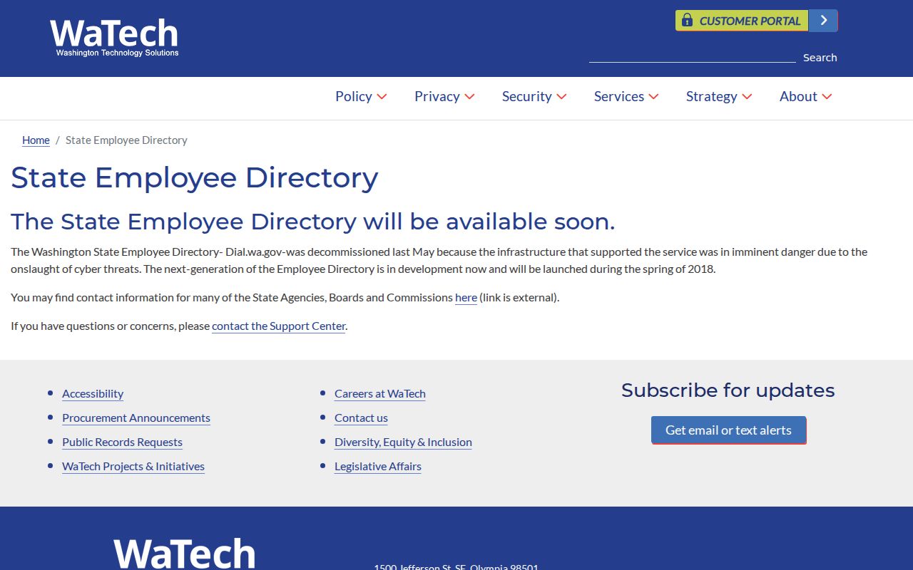 Kent people directories Washington state directory notice